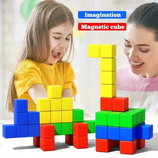 Colorful Magnetic Building Blocks (32 Pieces) Small