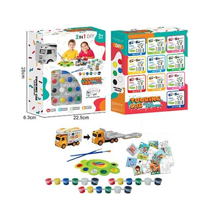 2-in-1 DIY Creative Touring Car Painting Set - RBT