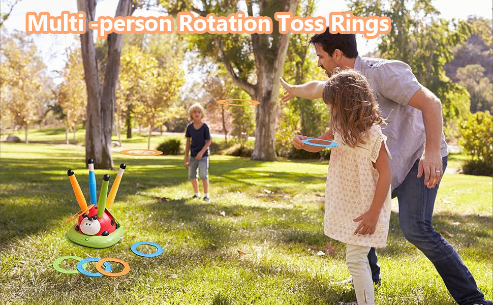 3in1 Musical Jumping Ring Toss and Rocket Launcher