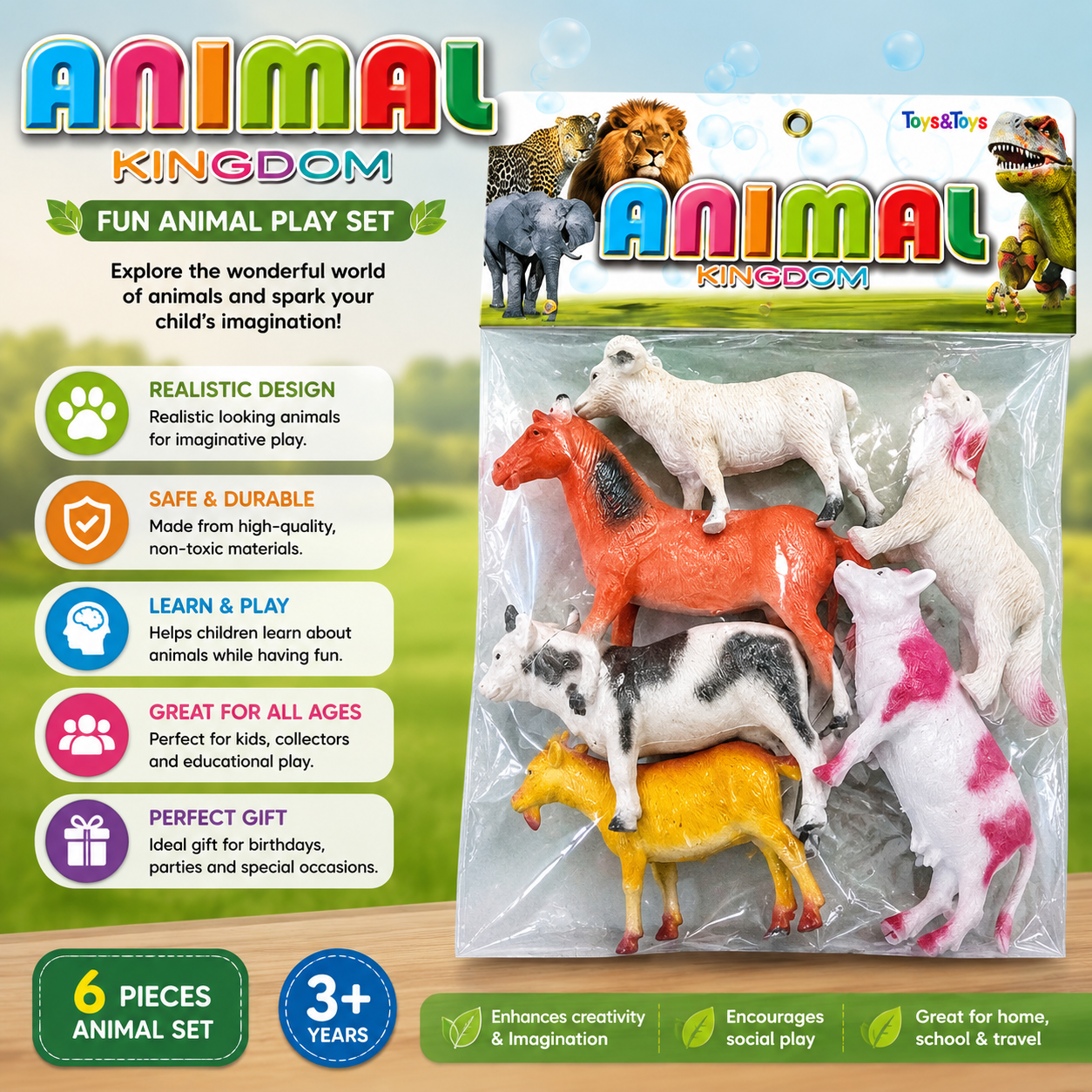 Farm Animal Figure Set 6inch - LTT