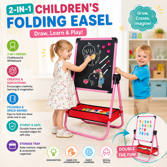 2in1 Easel Drawing Magnetic Board
