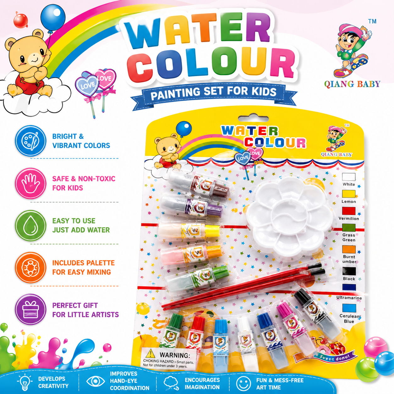 Watercolor Painting Tube Kit - 12pcs