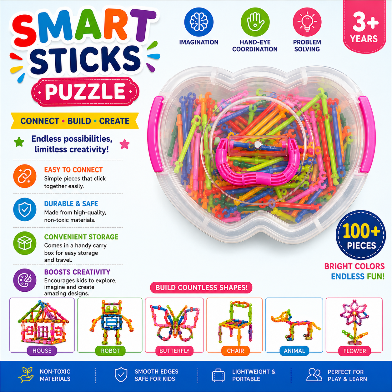 Colorful Smart Stick Puzzle Set - LAS