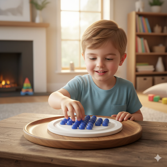 Marble Solitaire Wooden Board Family Game