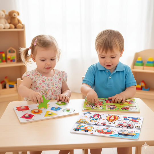 Wooden Leaning knob board Puzzle RMSK-3844