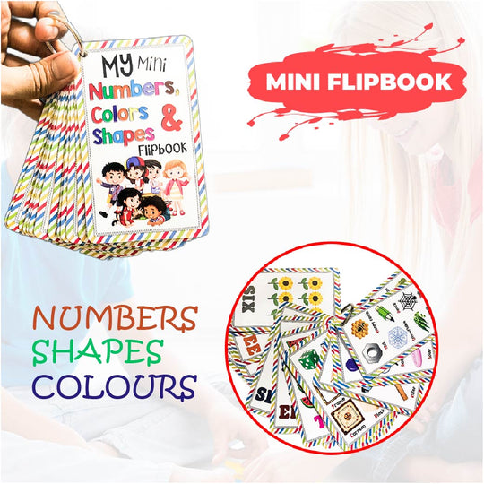 My Mini Numbers, Colors & Shapes Learning Flipbook -27pcs