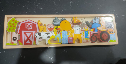 Wooden Assemble Bar farm puzzle LAS