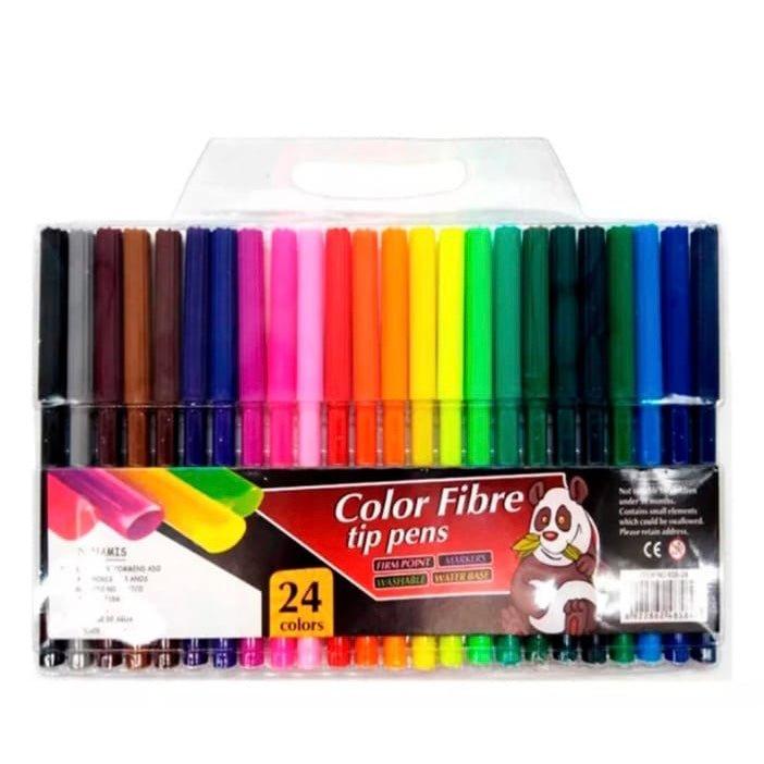 Color fibre tip marker 24 piece LAS-858-24