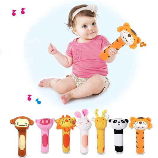 Soft Sound Animal Plush Rattle KABY