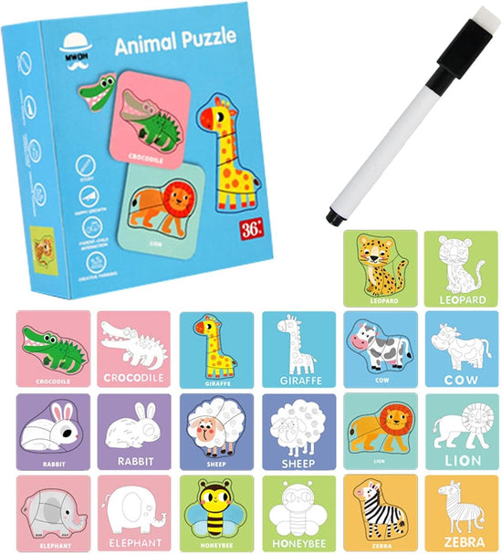 2in1 Jigsaw Puzzle and Drawing Card Game CAB