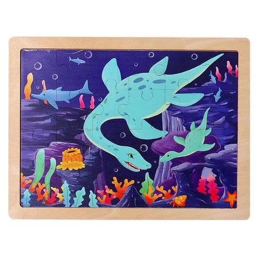 Wooden Jigsaw puzzle board 24 pieces LAS