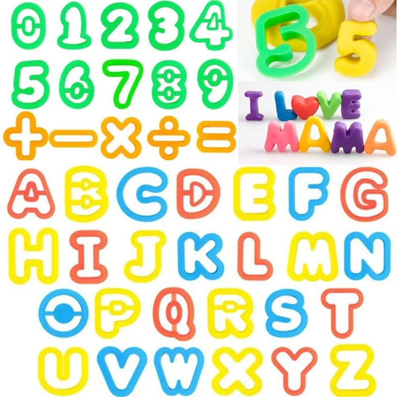 Letters & Numbers Set with Playdough - Kaby