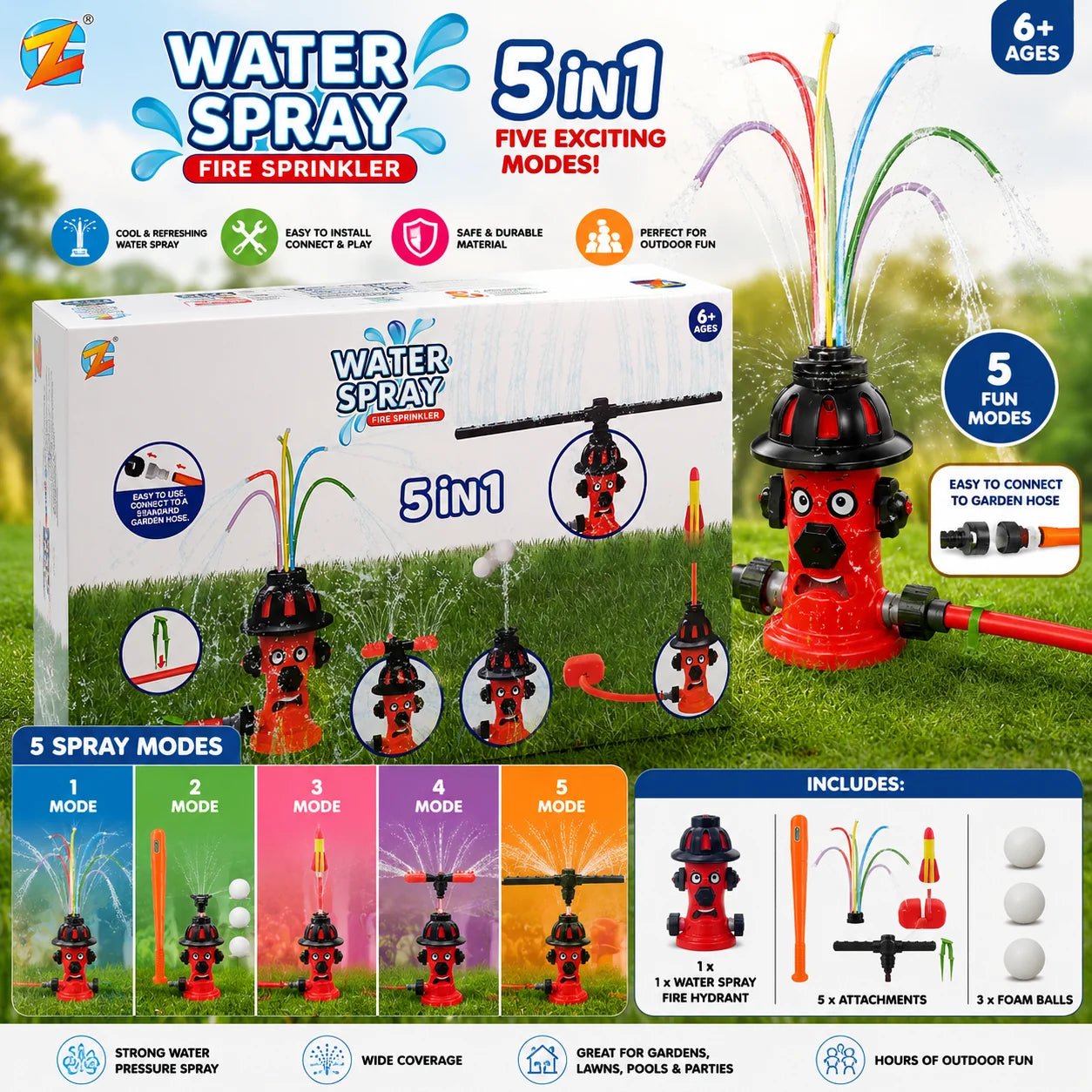 Water Spray Fire Sprinkler Toy