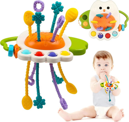 Owl Squeezing Pull String Sensory Activity Toy
