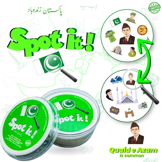 Pakistani Spot it! Active Play Acrylic Box - 46 Cards