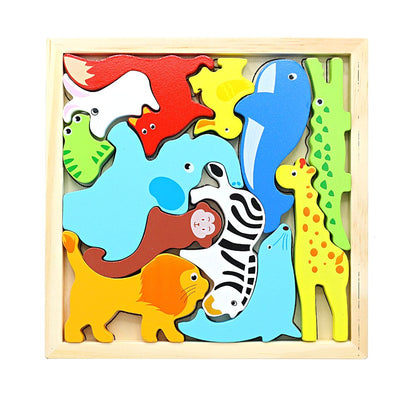 Animal Kingdom Wooden Pattern Puzzle. - LAS