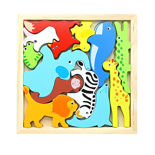 Wooden Assemble puzzle random design LAS