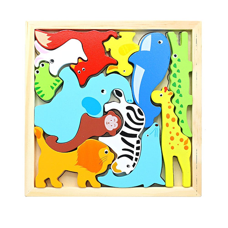 Wooden Assemble puzzle random design LAS