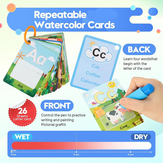 Alphabet Water Doodle Cards 26pcs KABY