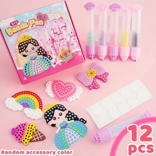 DIY Rainbow Bead Princess Kit 500+ Beads For Girls