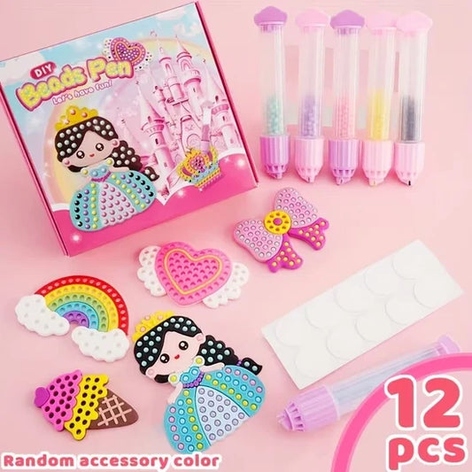 DIY Rainbow Bead Princess Kit 500+ Beads For Girls