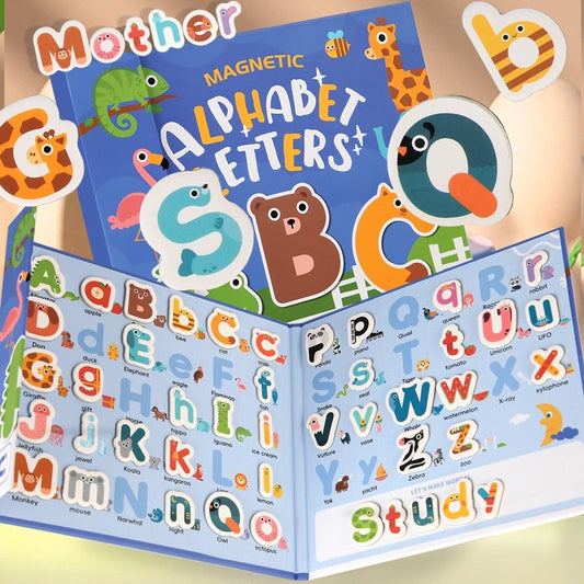 Magnetic Lowercase and Uppercase Alphabet Letters Puzzle Book