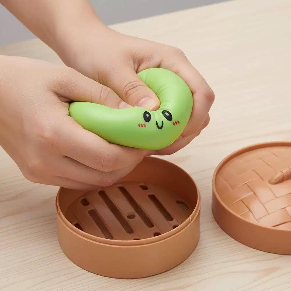 Random Color Super Squishy Stress Cube Dumplings Squeeze Toy - 1 Pcs