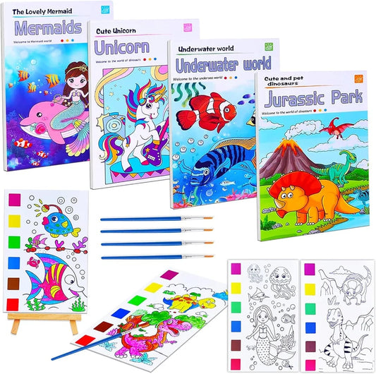 DIY Watercolor Painting Book for Kids- 12 Pages KSS