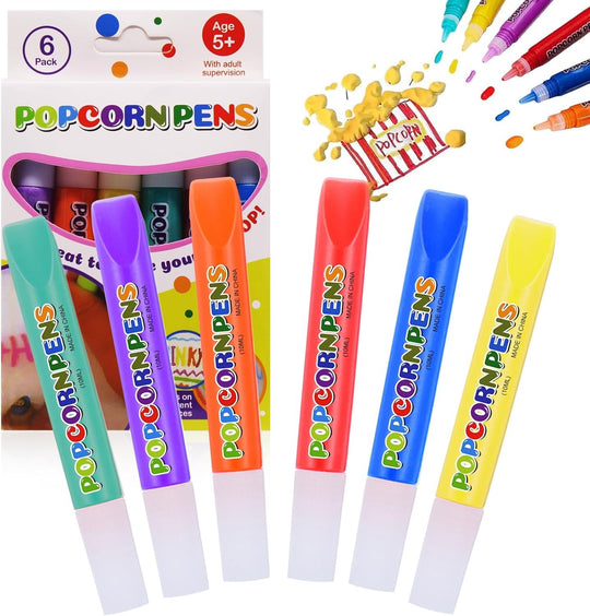 Bubble Popcorn Drawing Pens - 6pcs LBT