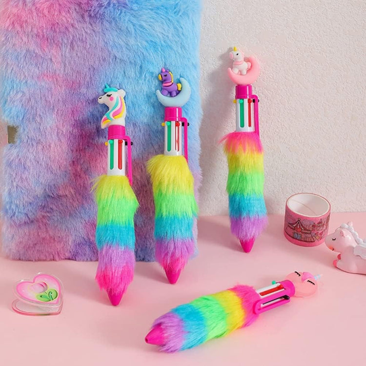 Plush six color feather ball pen KSS