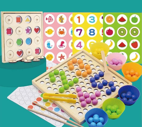 2 in 1 beaded memory wooden game LRY-MKQ