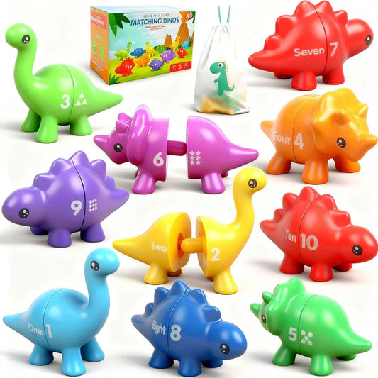 Dinosaur Number counting and Color Matching 10 pieces