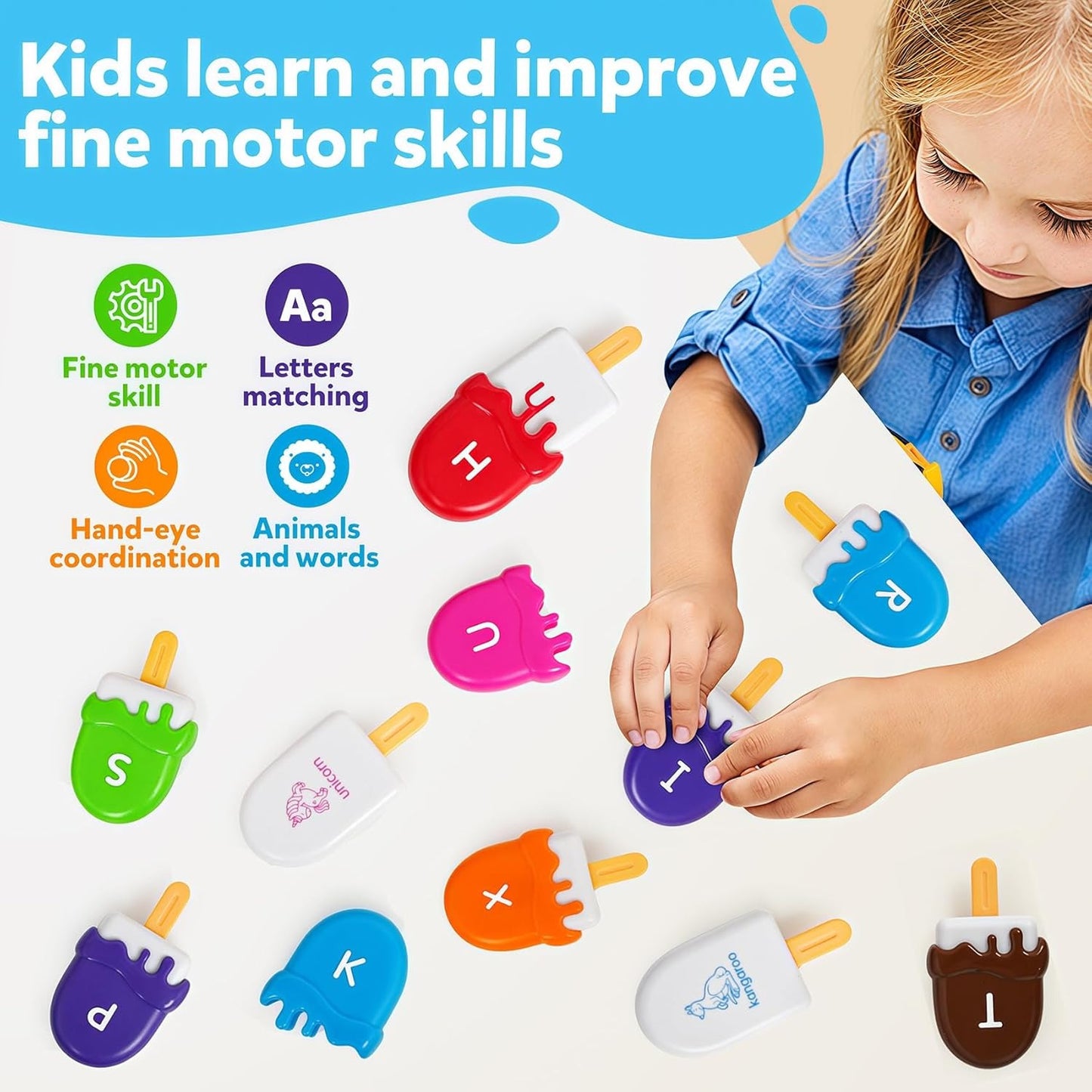 Ice Cream A to Z Alphabet Matching Play Set - 26pcs