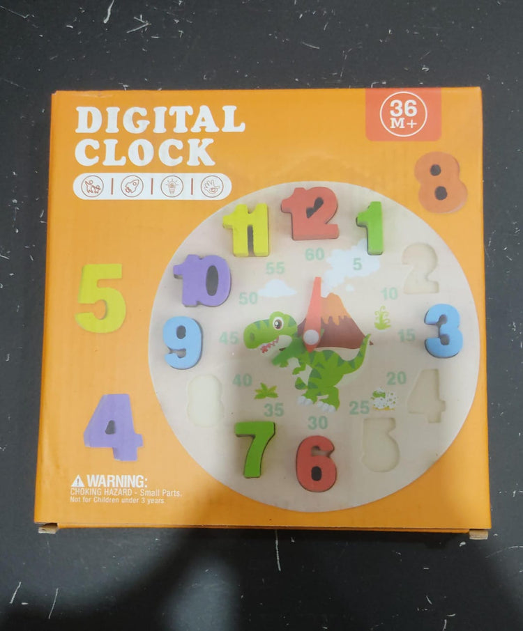 Wooden digital learning clock LAS