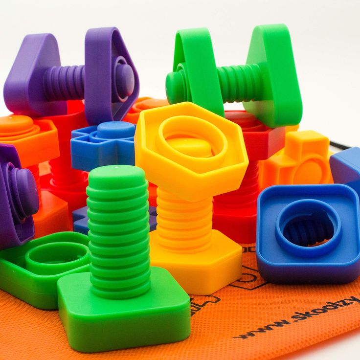 Nuts and Bolts Color & Shape Fine Motor Block Set 18pcs - 018