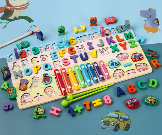 6in1 alphanumeric xylophone board RTM-8562