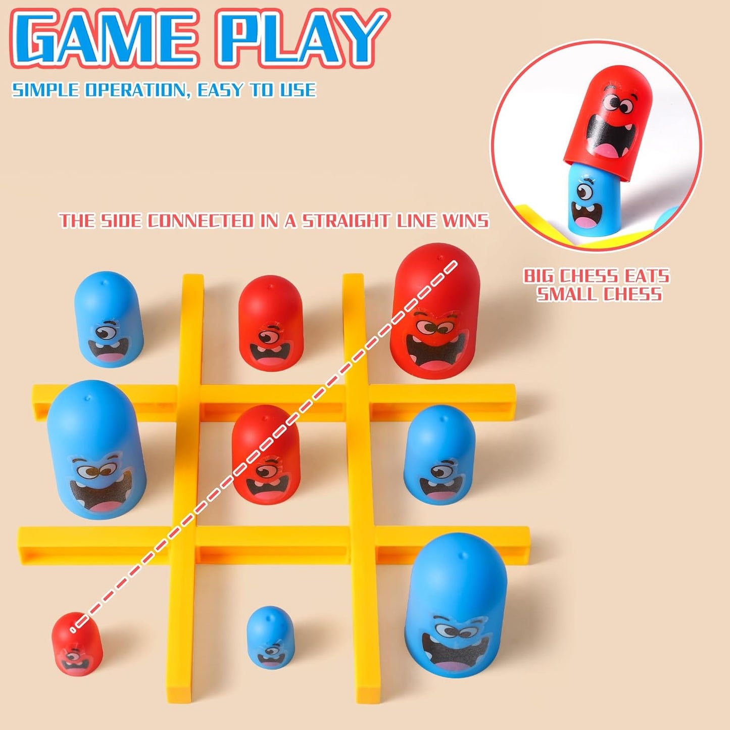 Gobble Tic Tac Toe Family Board Game CAB
