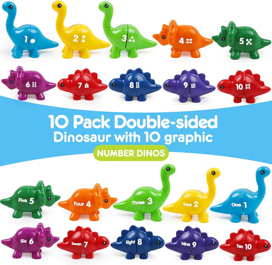 Dinosaur Number counting and Color Matching 10 pieces