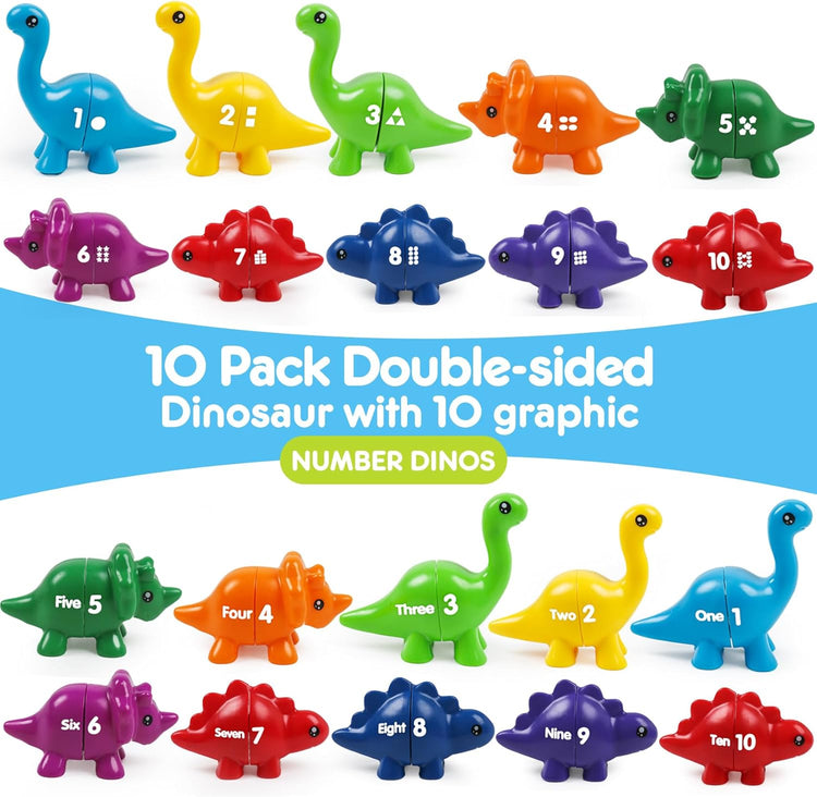 Dinosaur Number counting and Color Matching 10 pieces