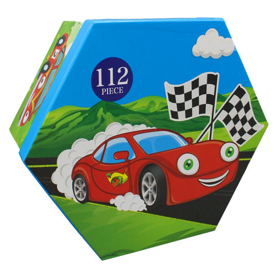 Colouring set 112 pcs car LAB-22112