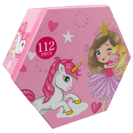 Colouring set 112 pcs unicorn LAB-22112