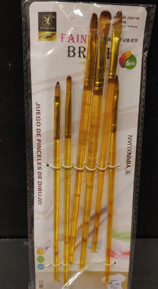 Paint brush golden 6pcs RHAC-577