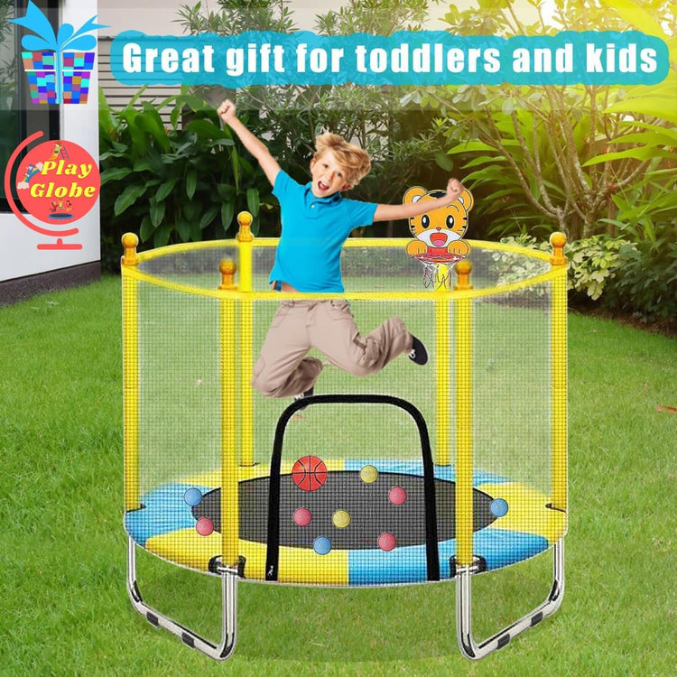 Kids Jumping Trampoline indoor & Outdoor Play 140L x 140W x 122H cm CAB