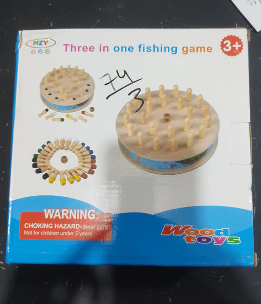 3 in 1 memory chess with fishing game LAS