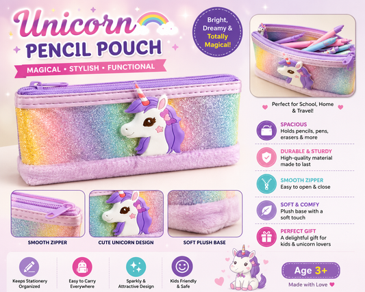 Unicorn Pencil Pouch – KPSM