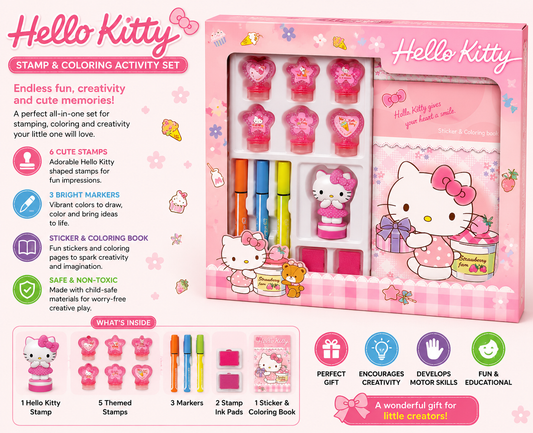 Hello Kitty Stamp & Coloring Activity Set – RHAC
