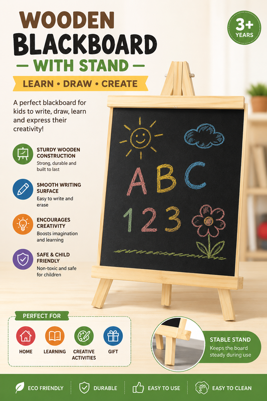 Wooden Blackboard with Stand small size - LAS