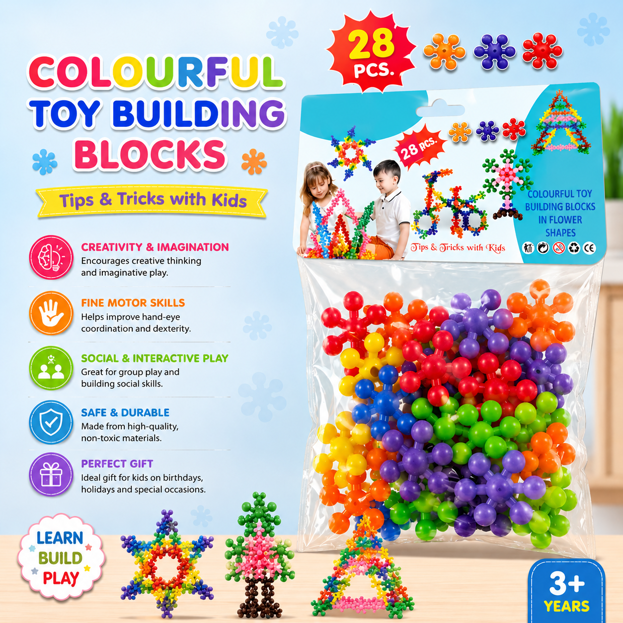 Colorful Connecting Building Blocks 28pcs - LBT