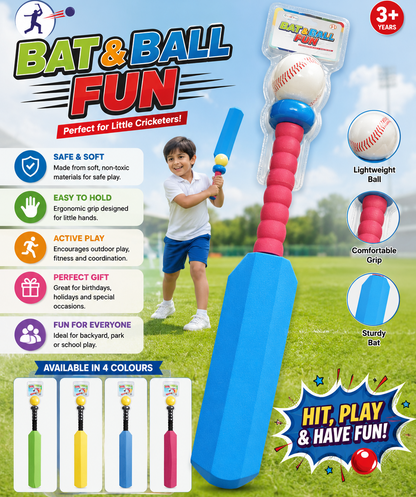 Foam Cricket Bat and Soft Ball - LTT