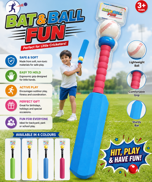 Foam Cricket Bat and Soft Ball - LTT